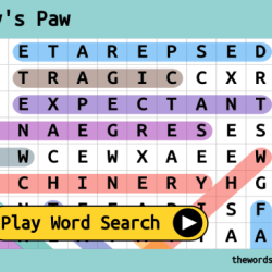 The monkey's paw word search answers