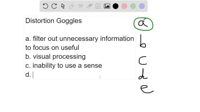 A teacher used distortion goggles