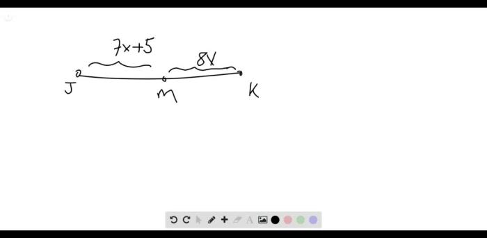 Identify the segment bisector of jk