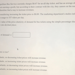 Currently riders charges buses earning revenues therefore must indicate usage considering studies